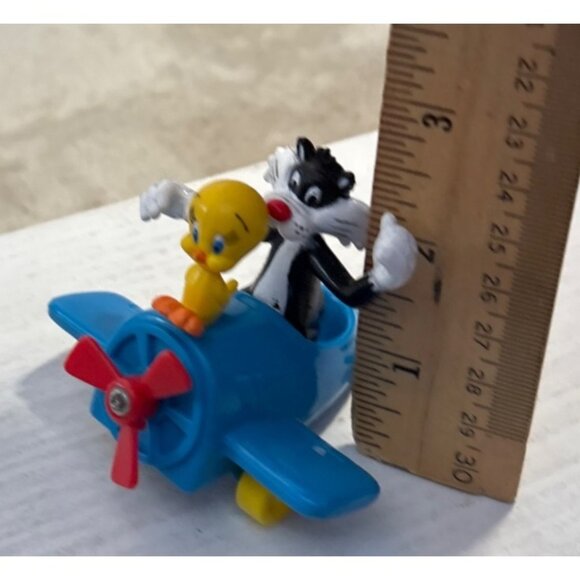 Mcdonald's Happy Meal 1989 Looney Tunes Tweety Bird & Sylvester Plane Figure - Picture 8 of 8